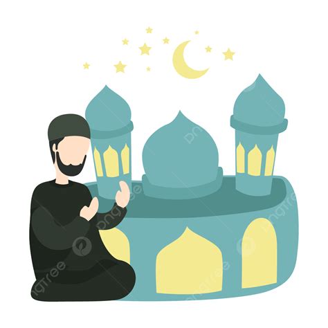 Muslim Praying Clipart Transparent Background Muslim Man Praying On