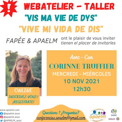 Conférence Atelier Vis ma vie de Dys APAELM