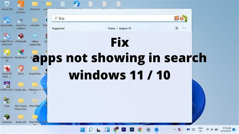 Windows Search Not Showing Apps Fix Apps Not Showing In Search