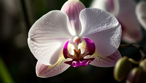 Exotic Moth Orchid Blossoms With Elegance And Fragility Generated By AI