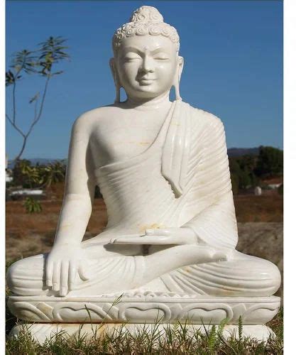 Handmade White Marble Buddha Statue At Rs In Jaipur Id