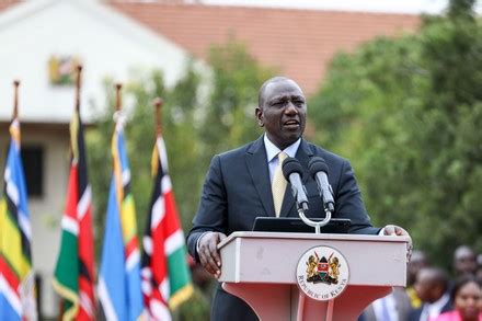 Kenyan Presidentelect William Ruto Speaks During Editorial Stock Photo