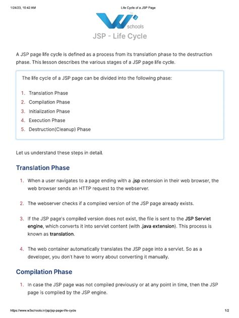 JSP Life Cycle | PDF