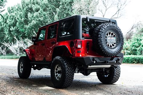 Multiple Exterior Upgrades for Red Jeep Wrangler Rubicon | CARiD.com ...