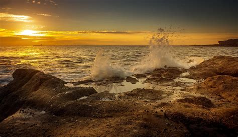 Ocean Waves Crashing On Rocky Shore 1224450 Stock Photo At Vecteezy