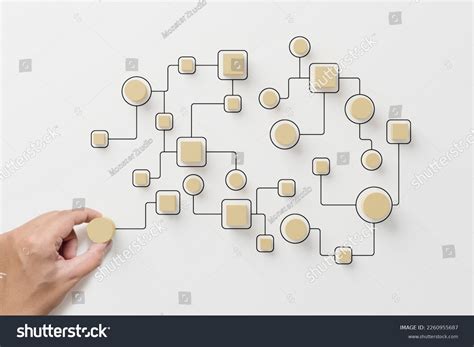 Business Process Workflow Automation Flowchart Hand Stock Photo