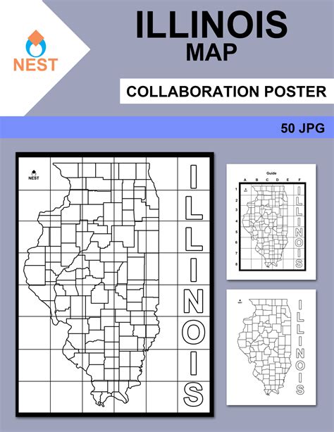 Illinois Map Collaboration Poster | Made By Teachers