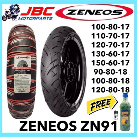 Zeneos Zn Motorcycle Tire Gulong Tubeless Free Tire Sealant And Pito