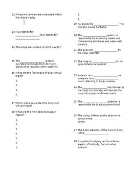 Introduction To Medical Terminology Worksheet Tpt