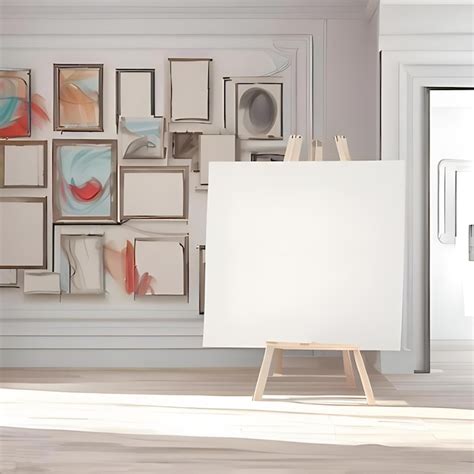 Premium AI Image | white canvas mockup on room