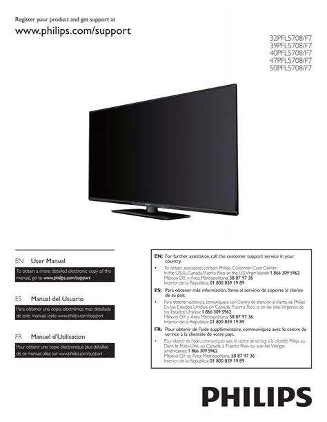 Philips 5000 Series LED LCD TV User Manual ESP