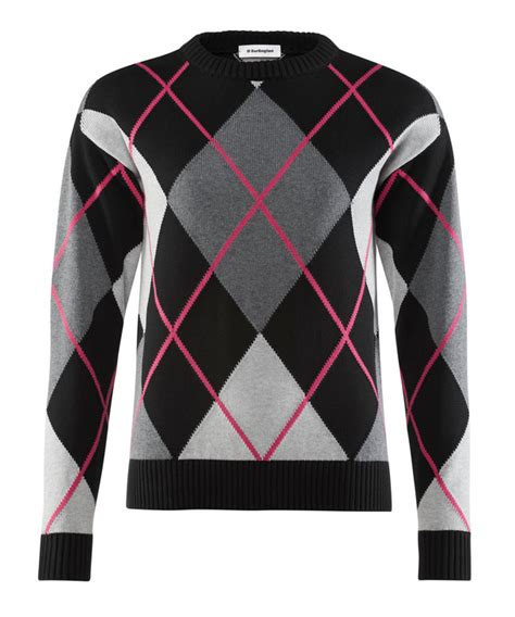 Argyle Sweater Damen Pullover Schwarz Burlington