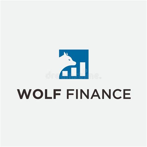 wolf finance logo  wolf icon stock vector illustration  elegant