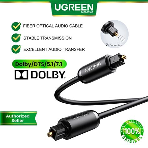 Ugreen Digital Fiber Optical Audio Cable Toslink Coaxial Cable Male To