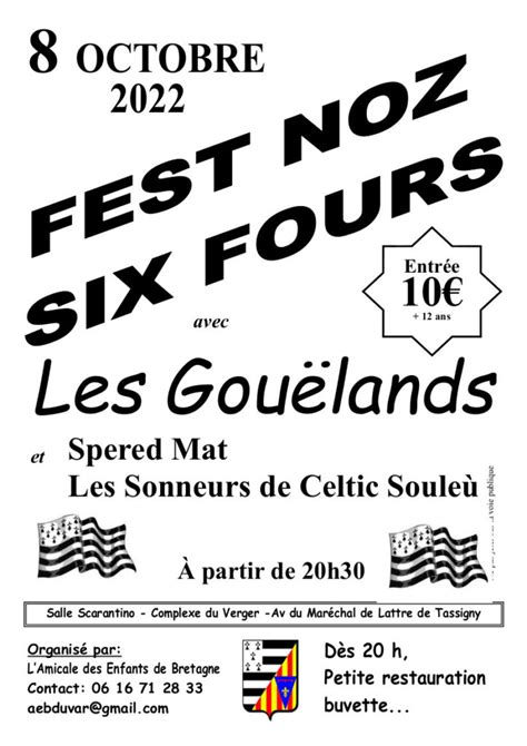 Fest Noz Le Octobre Avec Les Gou Lands Spered Mat Et Nos