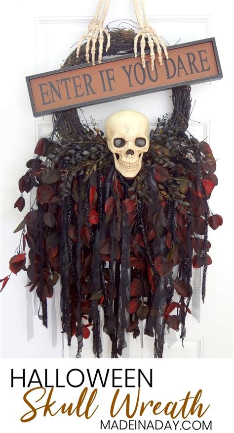 Breathtaking Creepy Skeleton Skull Wreath Made In A Day