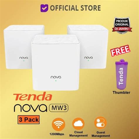 Jual Tenda Nova MW3 AC1200 3 Pack Whole Home Wifi Mesh System Isi 3 MW