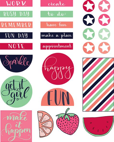 Free Printable Planner Stickers - Liz on Call