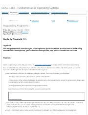 Operating Systems Assignment Interprocess Synchronization Course Hero