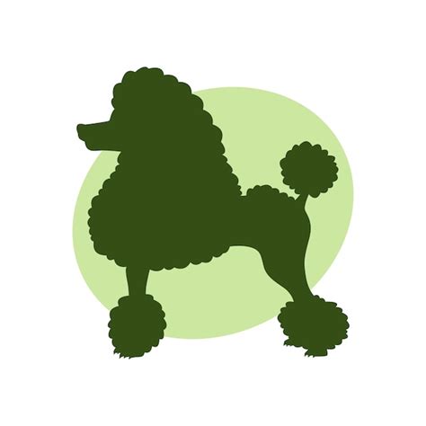 Ilustración de silueta de caniche de diseño plano Vector Gratis