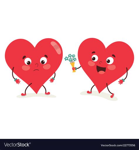 Heart character Royalty Free Vector Image - VectorStock