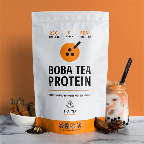 Boba Tea Protein - Thai Milk Tea, Health & Nutrition, Health ...