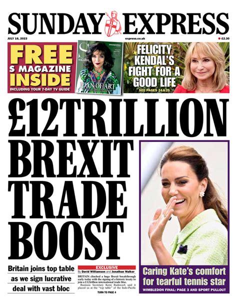 Sunday Express Front Page 16th Of July 2023 Tomorrow S Papers Today