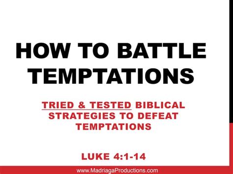 How To Battle Temptations Ppt