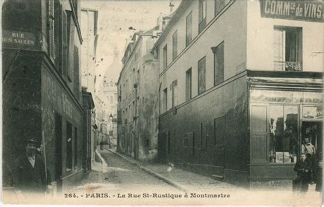 La Rue Saint Rustique à Montmartre à Paris 18e 2022 12 20