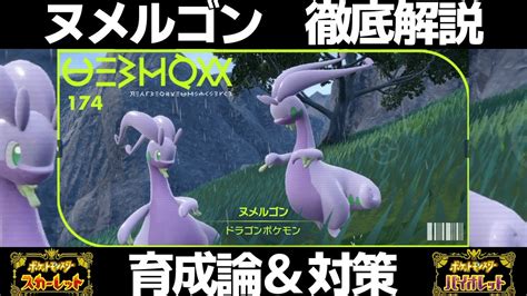 【ポケモンsv】ヌメルゴンの育成論と対策！努力値性格技構成もちものなど徹底解説！【スカーレットバイオレット】 Youtube