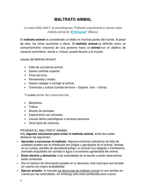 Maltrato Animal 2 | PDF | Crueldad hacia los animales | Pruebas en animales 