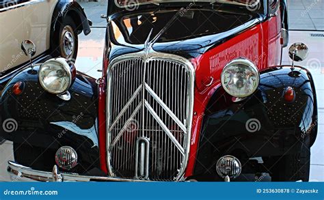 Front Mask Detail Of Veteran French Automobile Citroen Traction Avant