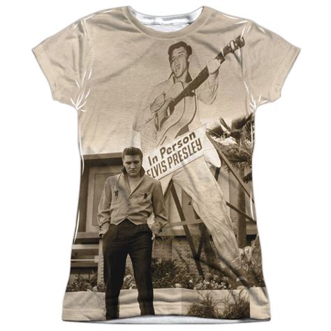 Elvis Presley Larger Than Life Sublimated Junior T Shirt Print