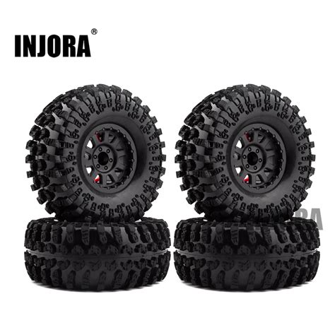 Pneu de borracha para roda 4 peças 2 2 para rc rock crawler scx10