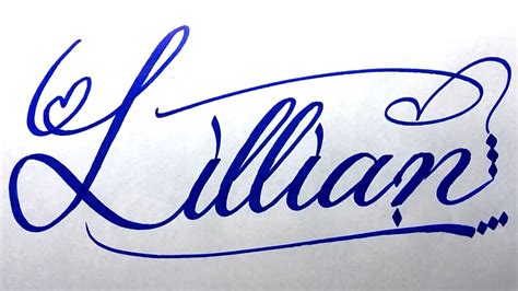 Lillian Name Signature Calligraphy Status Moderncalligraphy Cursive