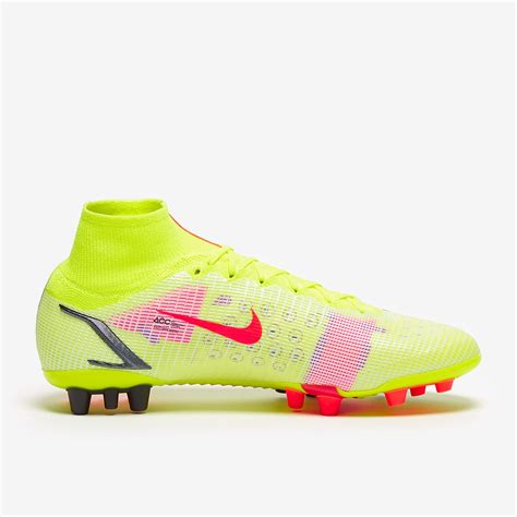 Nike Mercurial Superfly Viii Elite Ag Volt Bright Crimson Black Mens Boots Pro Direct Soccer