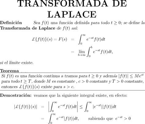 Transformadas De Laplace Ejercicios Resueltos Pdf