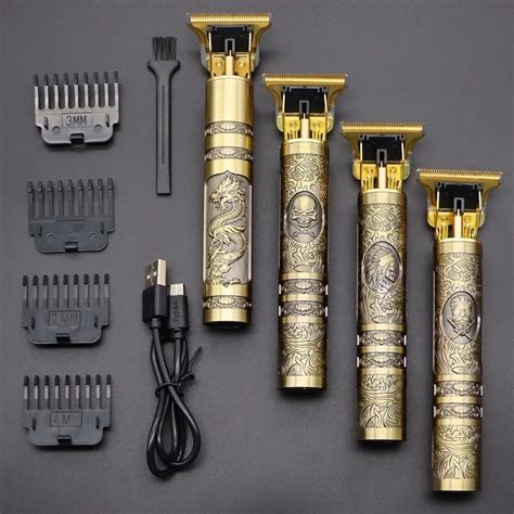 Máquina De Cortar Cabelo Dragão Barba E Desenhos Profissional Vintage