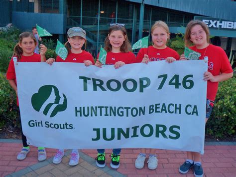 HUNTINGTON BEACH GIRL SCOUT TROOP 746: 2nd ANNUAL BANNER PARADE and ANGEL GAME