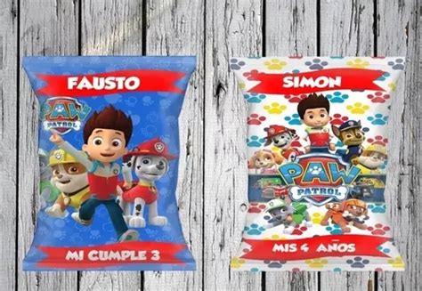 Bolsitas Golosineras Chip Bag Patrulla Canina Paw Patrol En Venta En