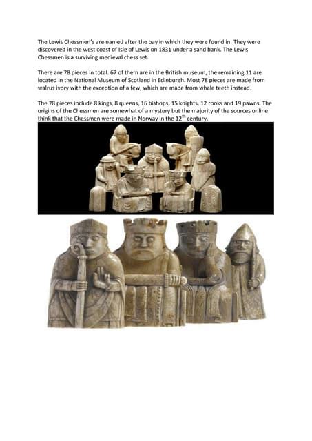 The lewis chessmen research notes | PDF