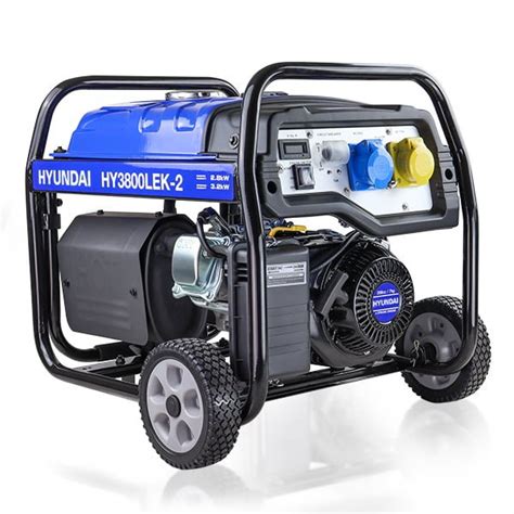 Hyundai 3 2kW 4kVA Petrol Site Open Generator With Electric Recoil