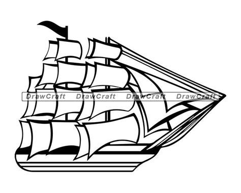 Sailing Ship Svg Sailing Svg Nautical Svg Sailing Ship Cut Files