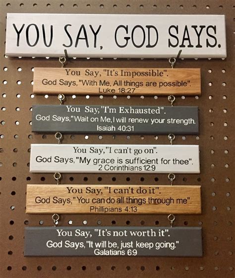 You Say God Says Sign Etsy