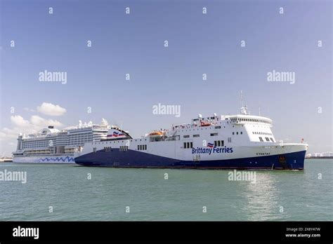 Le Havre France View On The Passenger Ro Ro Cargo Ship Etretat