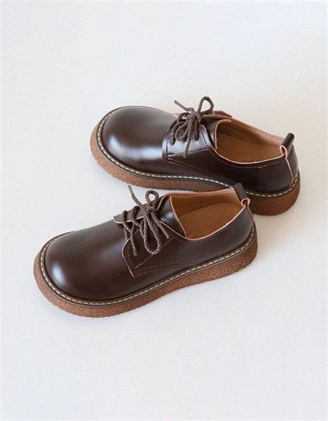 Wide Toe Box Lace Up Work Shoes Spring — Obiono