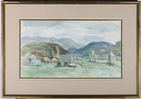 Meriel Tower1911 1997 20th Century Watercolour Castlerigg Stone