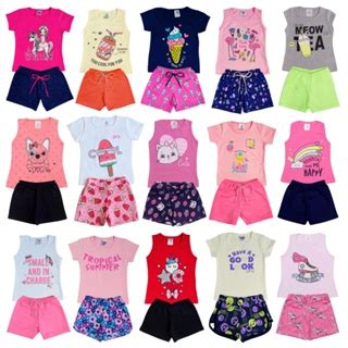 Roupa Infantil Menina Kit Pe As Ver O Ao Conjunto Feminino