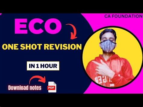 BUSINESS ECONOMICS One Shot Revision In 1 Hour CA Foundation