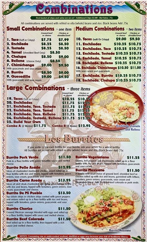 Menu at Don Jose Mexican Restaurant, Emmetsburg